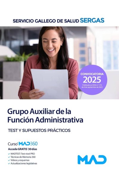 GRUPO AUXILIAR FUNCION ADMINISTRATIVA TEST Y SUPUESTOS PRAC