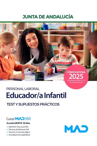 EDUCADOR/A INFANTIL PERSONAL LABORAL TEST Y SUPUESTO PRACTI