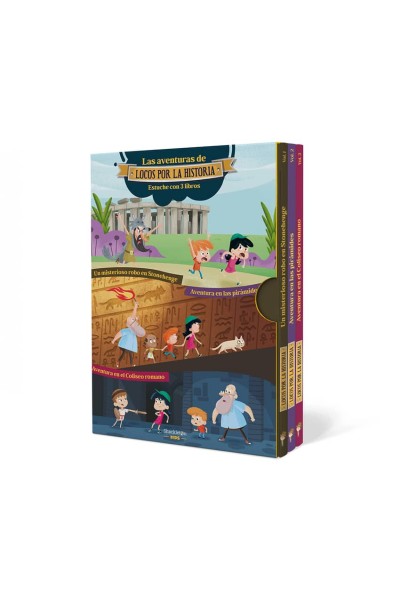LAS AVENTURAS DE LOCOS POR LA HISTORIA. PACK DE 3 LIBROS PARA NIÑOS DE 5 A 9 AÑOS