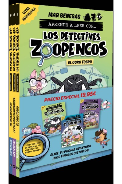 PACK APRENDE A LEER CON... ¡LOS DETECTIVES ZOOPENCOS! 7, 8 Y 9: EN LETRA MAYÚSCU
