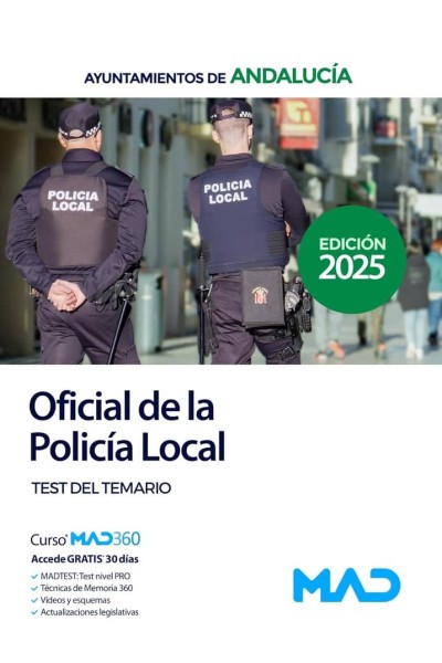 OFICIAL POLICIA LOCAL ANDALUCIA TEST TEMARIO GENERAL