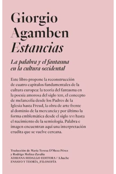 ESTANCIAS:LA PALABRA Y EL FANTASMA EN LA CULTURA OCCIDENTAL