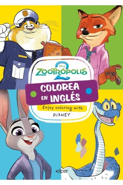 APRENDE Y COLOREA EN INGLES CON ZOOTROPOLIS 2
