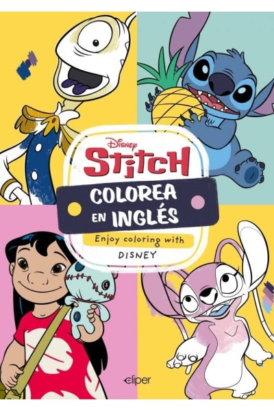 APRENDE Y COLOREA EN INGLES CON STITCH