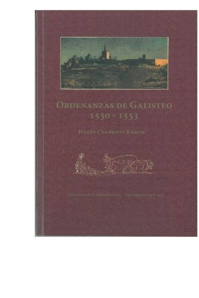 ORDENANZAS DE GALISTEO 1530-1553