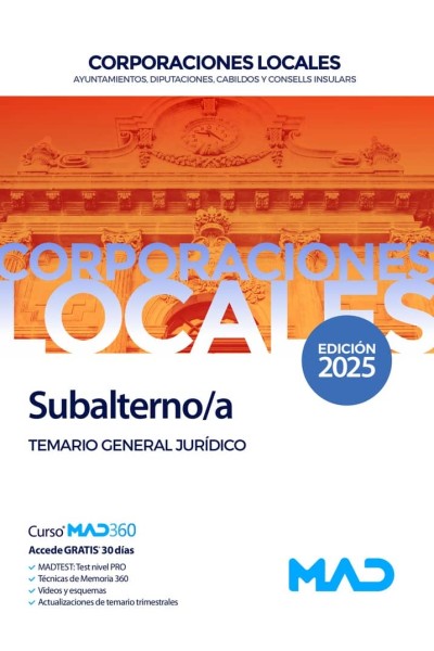 SUBALTERNO/A AYUNTAMIENTO DIPUTACION Y CORPORACION LOCAL TEM