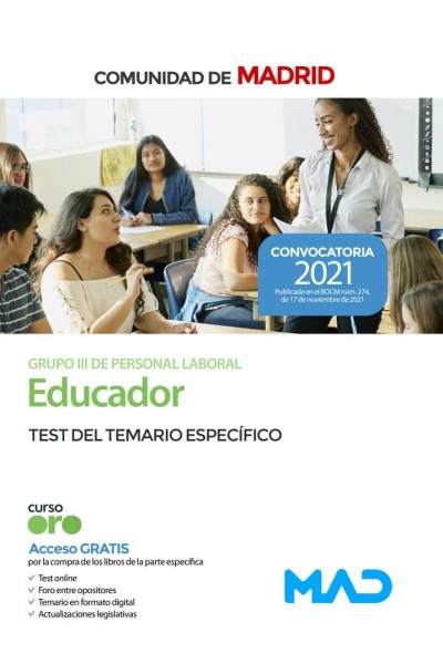 EDUCADOR GRUPO III COMUNIDAD MADRID TEST DEL TEM