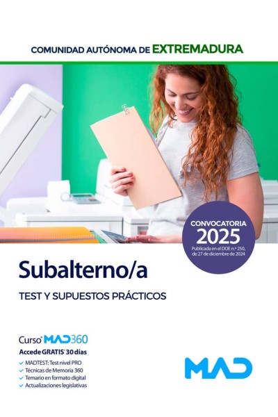 SUBALTERNO TEST Y SUPUESTO PRACTICO COMUNIDAD EXTREMADURA