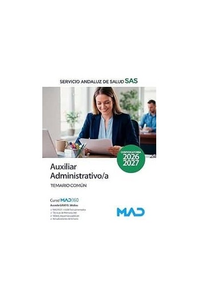 AUXILIAR ADMINISTRATIVO/A TEMARIO COMUN SERVICIO ANDALUZ SA