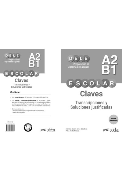 PREPARACION AL DELE ESCOLAR A2/B1 LIBRO DE CLAVES. EDICION