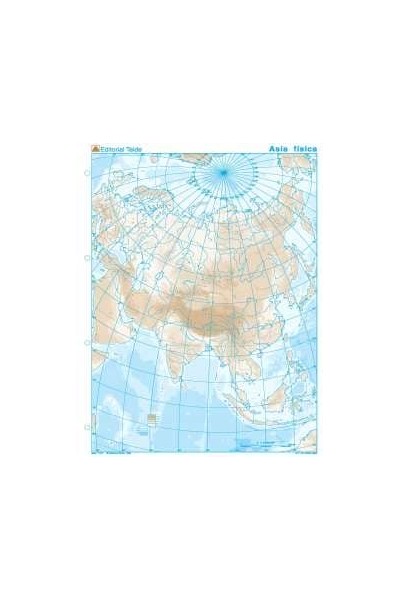 MAPA MUDO ASIA FISICO (100 UDS)