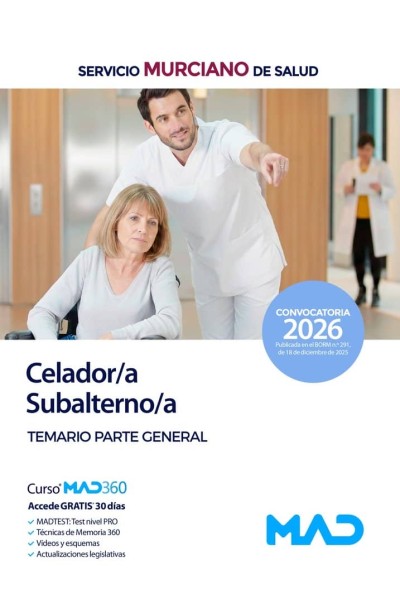 CELADOR/SUBALTERNO.TEMARIO GENERAL SERVICIO MURCIANO SALUD S