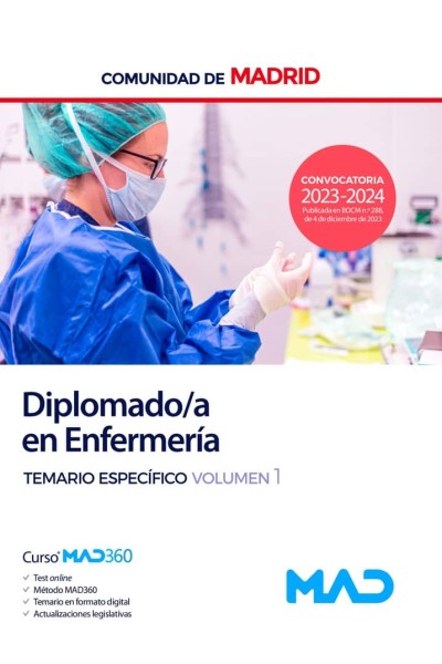 DIPLOMADO ENFERMERIA TEMARIO ESPECIFICO VOLUMEN 1 MADRID