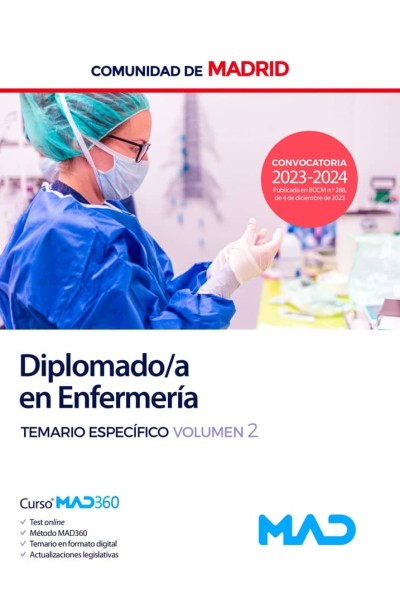 DIPLOMADO ENFERMERIA TEMARIO ESPECIFICO VOLUMEN 2 MADRID
