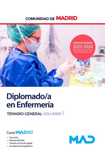DIPLOMADO ENFERMERIA TEMARIO GENERAL VOLUMEN 1 MADRID