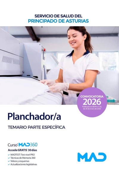 PLANCHADOR/A TEMARIO PARTE ESPECIFICA SERVICIO PRINCIPADO AS