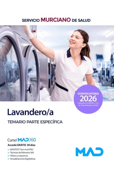 LAVANDERA TEMARIO PARTE ESPECIFICA SERVICIO MURCIANO SALUD S
