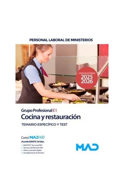 COCINA Y RESTAURACION GRUPO PROFESIONAL E1 TEMARIO ESPECIFI