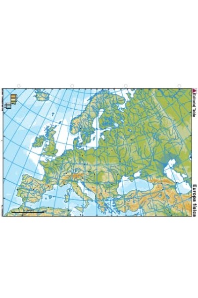 MAPA MUDO EUROPA FISICO COLOR (25 UDS)