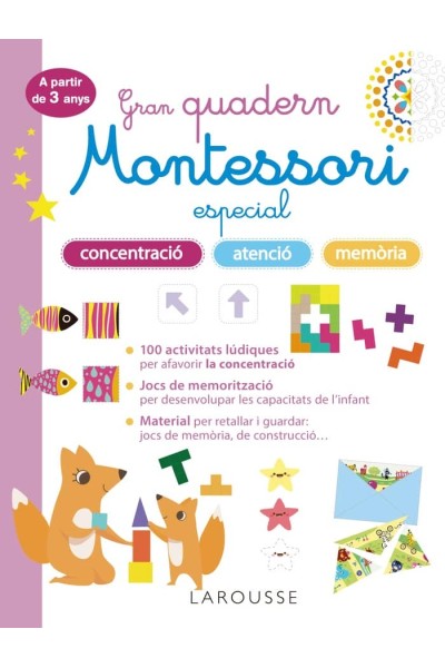 GRAN QUADERN MONTESSORI ESPECIAL CONCENTRACIO, ATENCIO I MEM