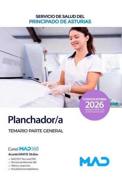 PLANCHADOR/A TEMARIO GENERAL SERVICIO SALUD PRINCIPADO ASTUR