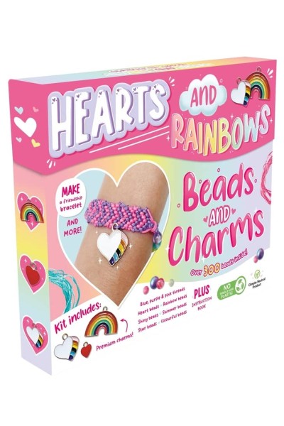 HEARTS AND RAINBOWS BEADS AND CHARMS