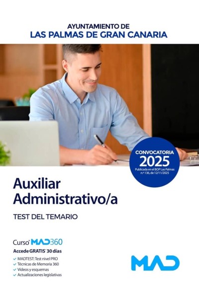 AUXILIAR ADMINISTRATIVO/A TEST AYUNTAMIENTO PALMAS GRAN CAN