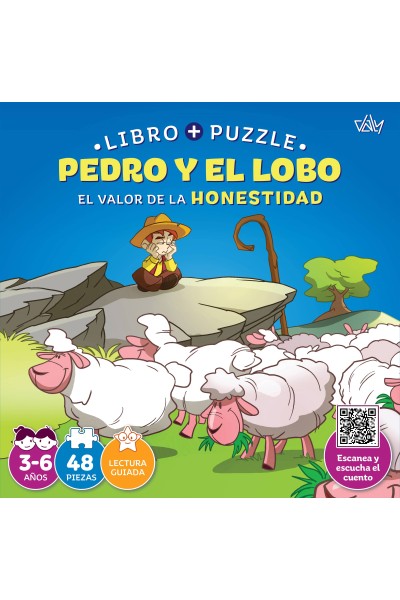PEDRO Y EL LOBO.(VALOR HONESTIDAD).LIBRO-PUZZLE 48 PIEZAS