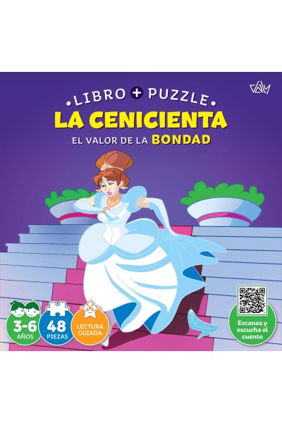 CENICIENTA.(VALOR BONDAD).LIBRO-PUZZLE 48 PIEZAS