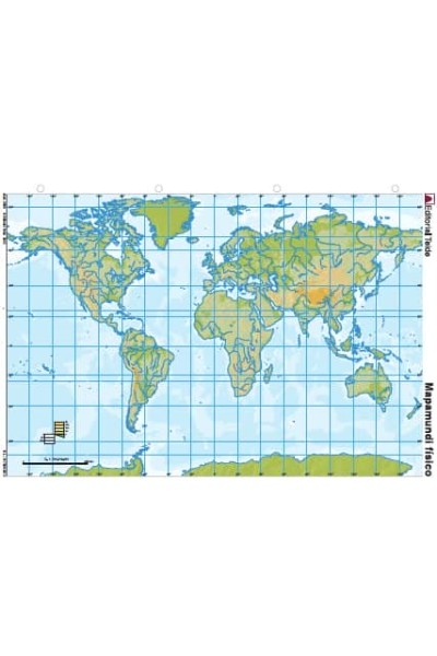 MAPA MUDO MAPAMUNDI FISICO COLOR (25 UDS)