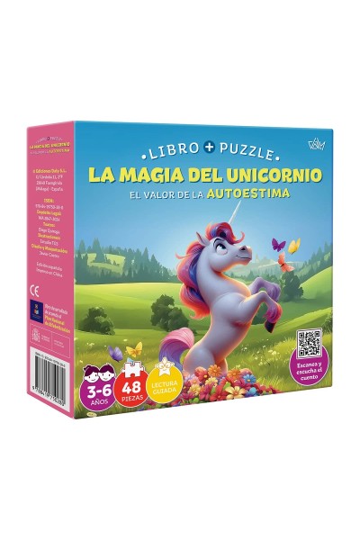MAGIA DEL UNICORNIO.(VALOR AUTOESTIMA) LIBRO-PUZZLE 48 PIEZAS
