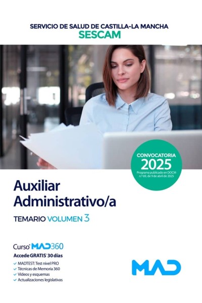 TEMARIO VOLUMEN 3 GRUPO AUXILIAR DE LA FUNCION ADMINISTRATI