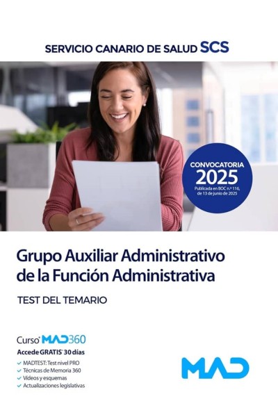 GRUPO AUXILIAR ADMINISTRATIVO FUNCION ADMINISTRATIVA TEST C