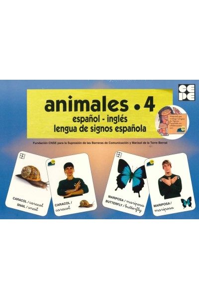 ANIMALES 4 ESPAÑOL INGLES LENGUA DE SIGNOS ESPAÑOLA