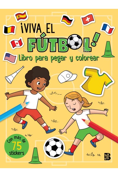 ¡VIVA EL FÚTBOL! LIBRO PARA PEGAR Y COLOREAR