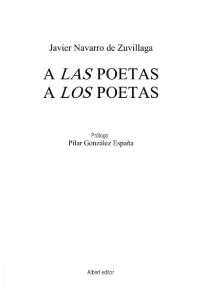 A LAS POETAS A LOS POETAS