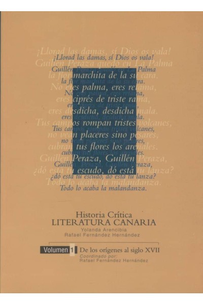 VOL.I - HISTORIA CRITICA LITERATURA CANARIA