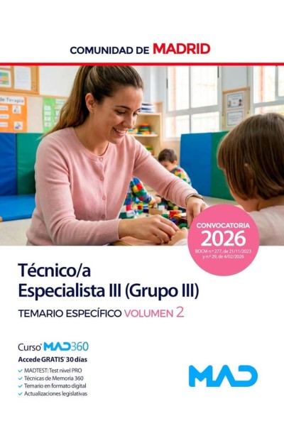 TECNICO ESPECIALISTA III GRUPO III TEMARIO ESPECIFICO 2 MADR