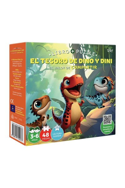 TESORO DE DINO Y DINI.(VALOR COMPARTIR).LIBRO-PUZZLE 48 PIEZAS