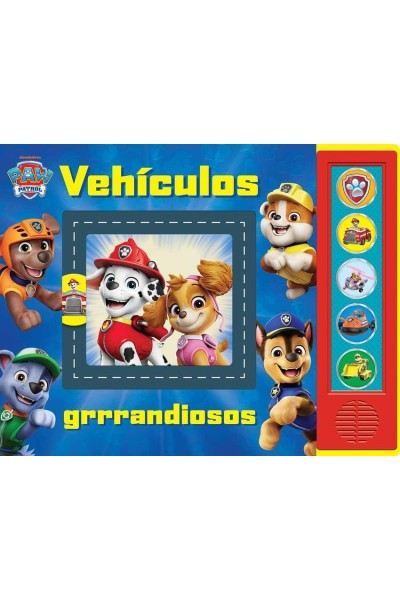 PATRULLA CANINA - PAW PATROL - VEHÍCULOS GRRRANDIOSOS - TRACE-A-TRACK LIBRO INTERACTIVO DE SONIDOS - PI KIDS