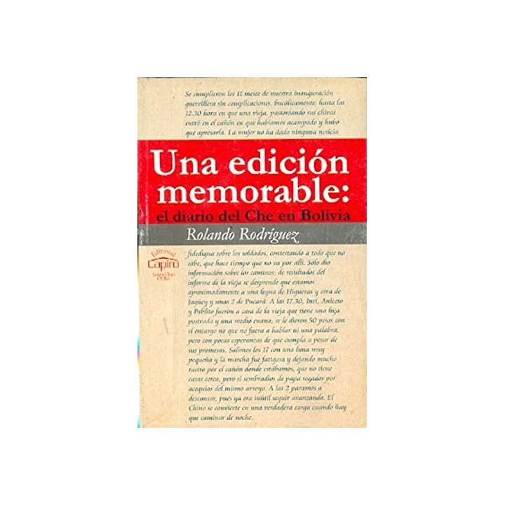 Una Edicion Memorable: El Diario del CHE en Bolivia