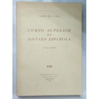 CURSO SUPERIOR DE SINTAXIS ESPANOLA VOX